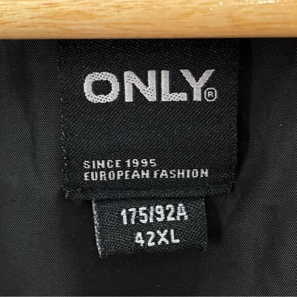 ONLY Black Puff Sleeve Ruffle Waist Accented Cocktail Party Mini Dress XL - Picture 6 of 8